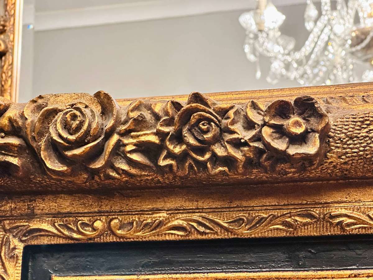 Vintage French Gilt Large Statement Mirror
