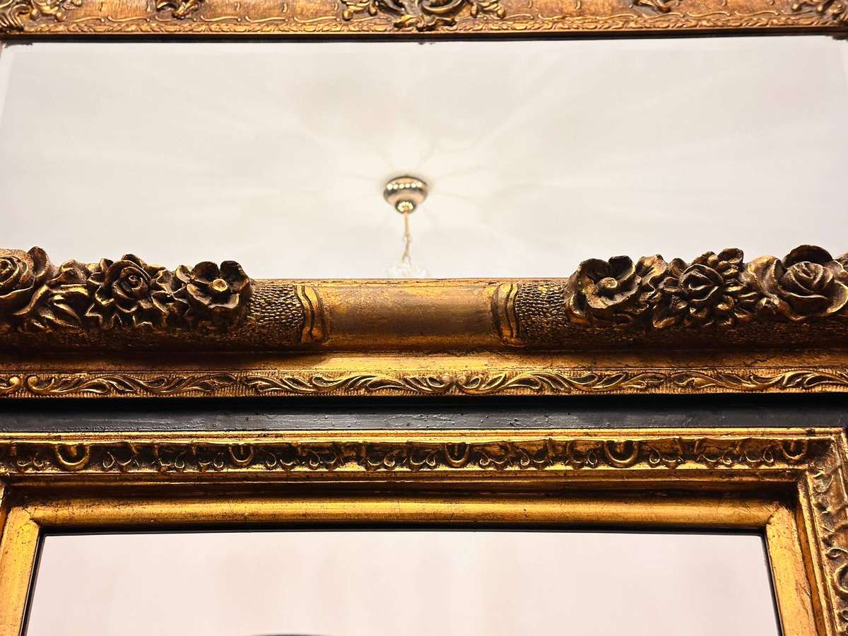 Vintage French Gilt Large Statement Mirror