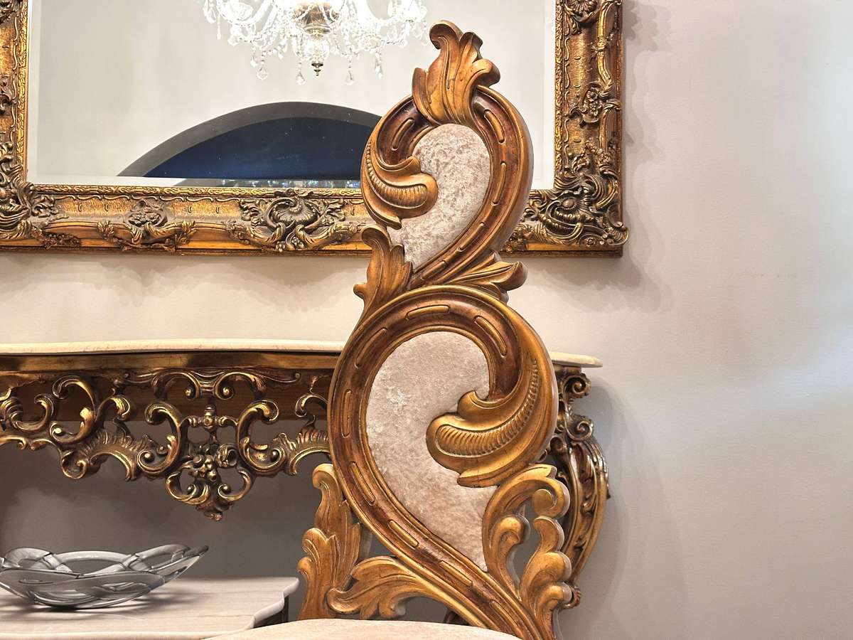Vintage French Baroque Gilt Statement Chair
