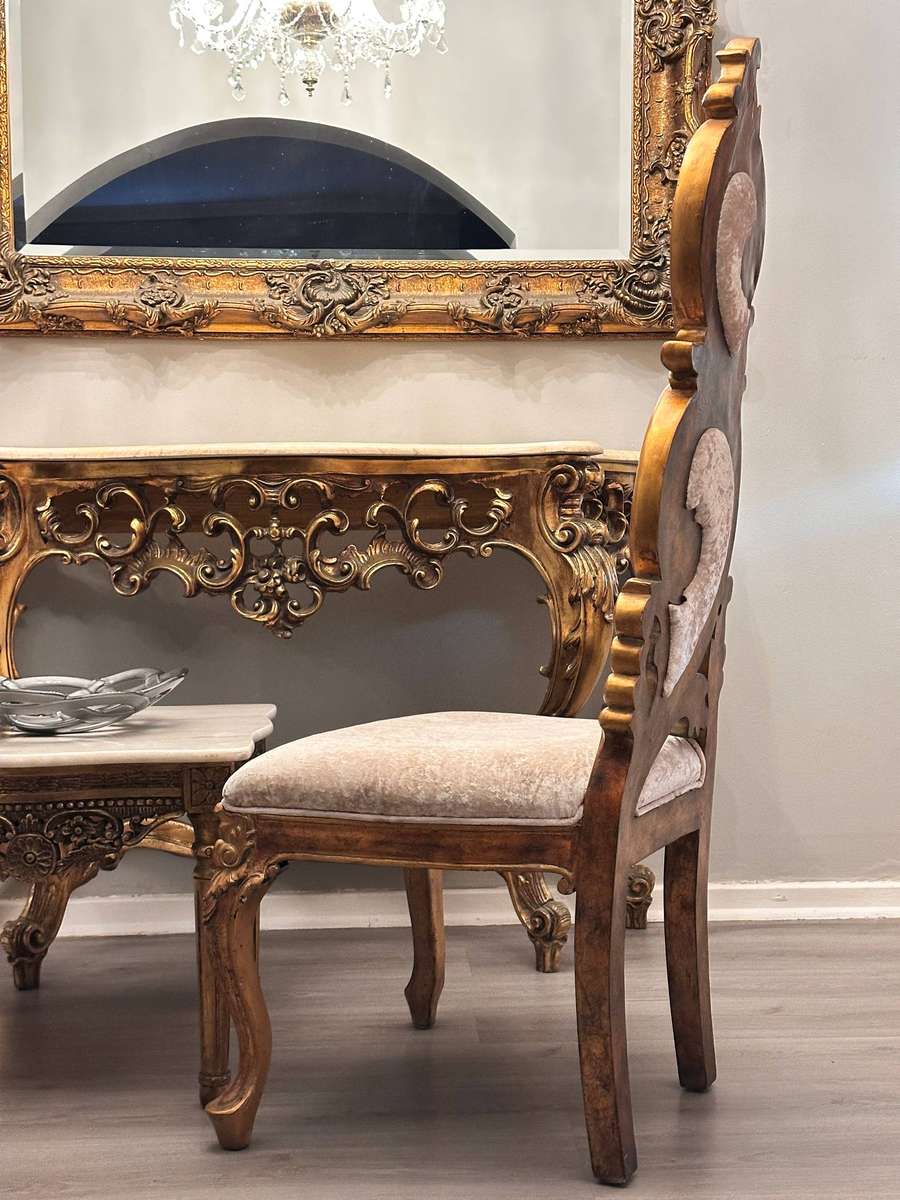 Vintage French Baroque Gilt Statement Chair