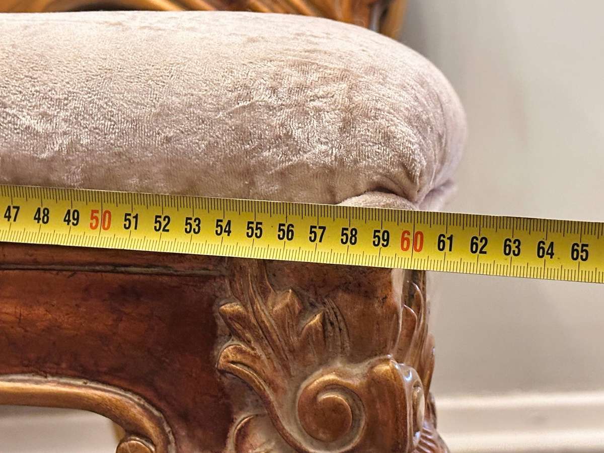 Vintage French Baroque Gilt Statement Chair