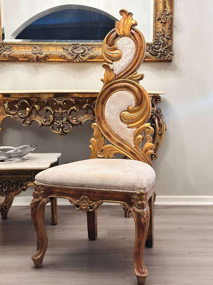 Vintage French Baroque Gilt Statement Chair