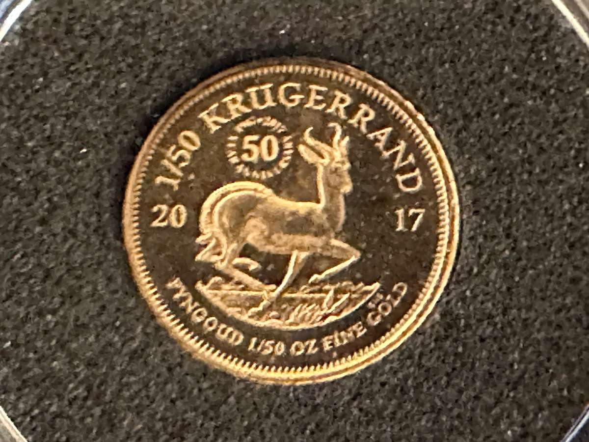 2017 1/50 oz Gold Krugerrand Proof with SA Mint Box & Certificate - 50th Anniversary