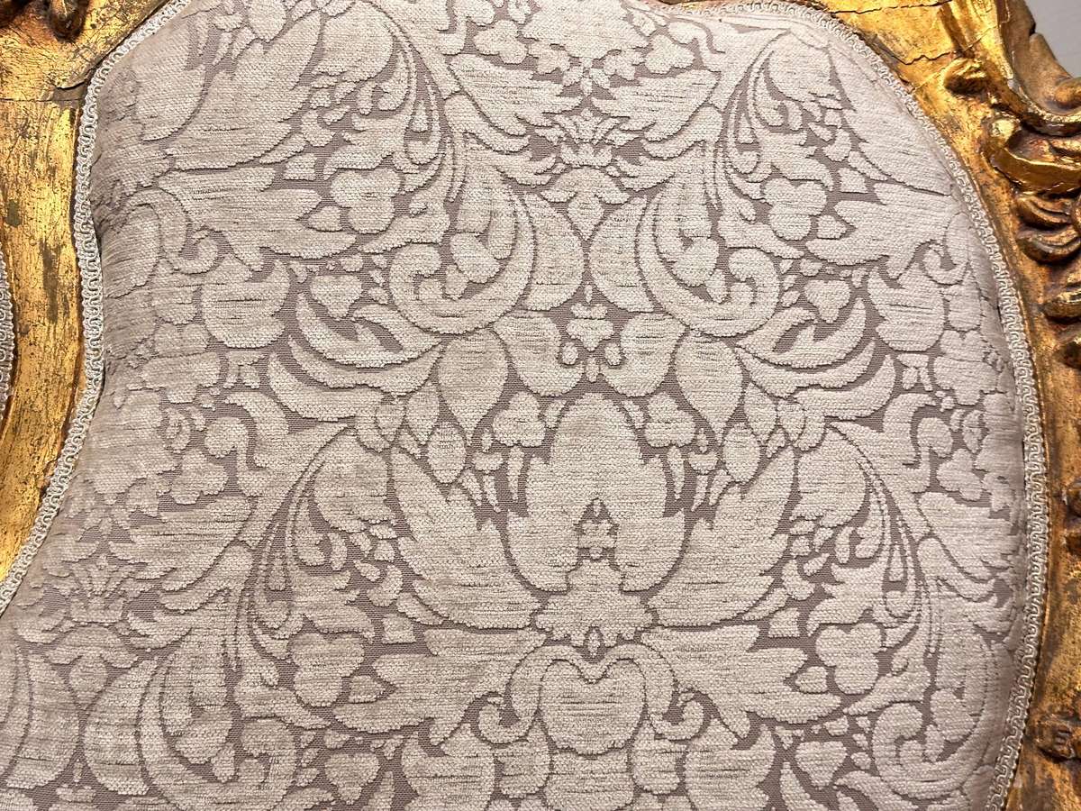 Vintage French Victorian Gilded Louis XV Statement Sofa