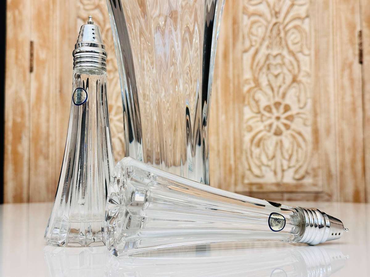 Exquisite Spilhaus Large Bohemian Crystal Cruet Set