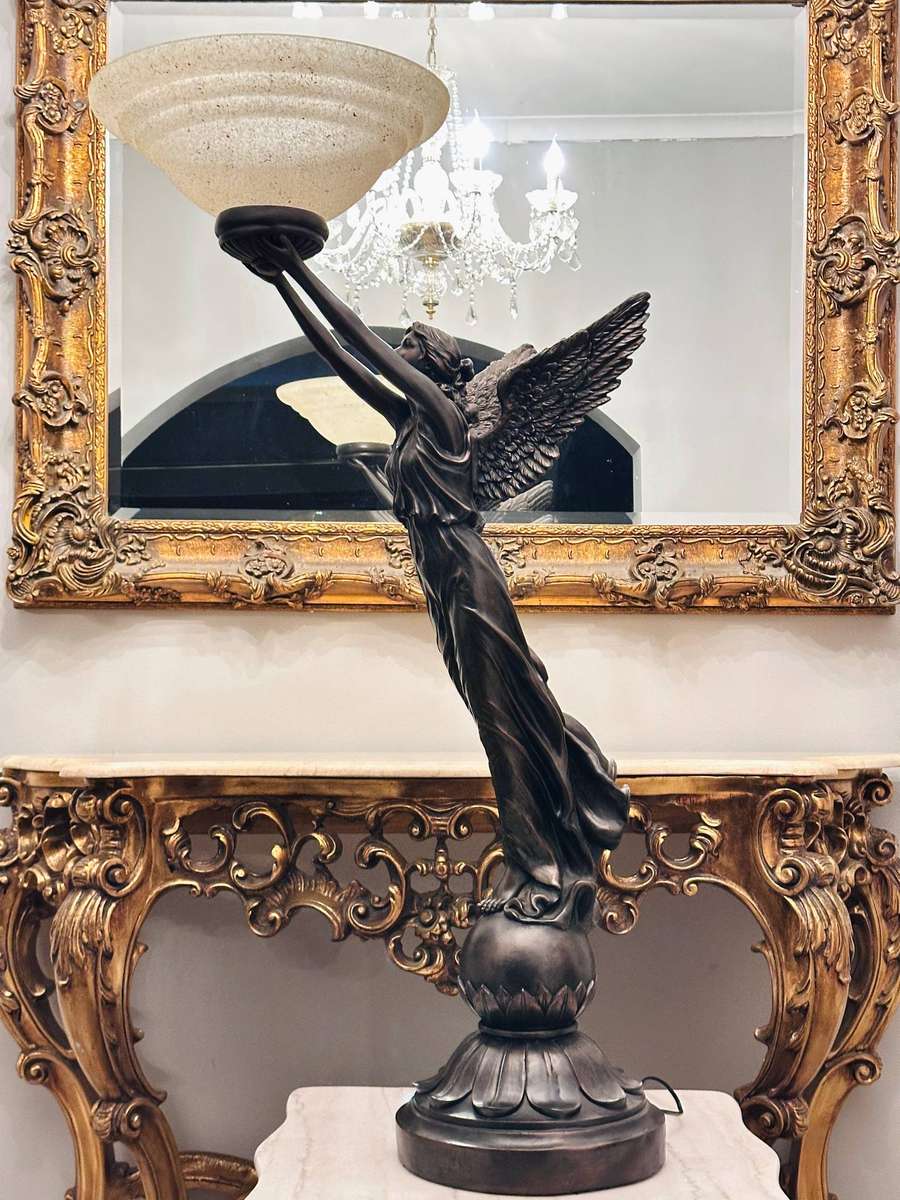 Exquisite Vintage Italian Large 1.2m Angel Statement Lamp