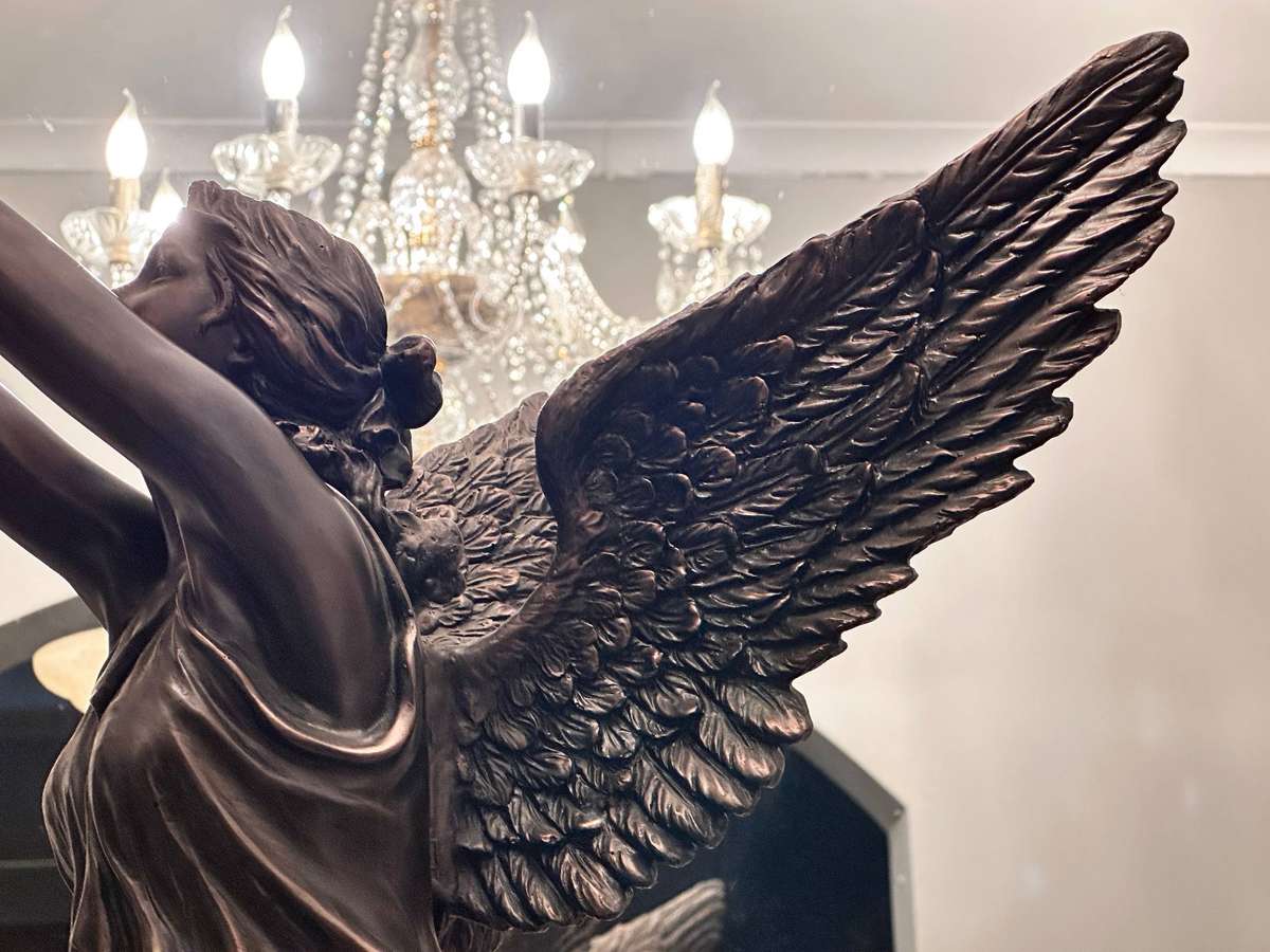 Exquisite Vintage Italian Large 1.2m Angel Statement Lamp