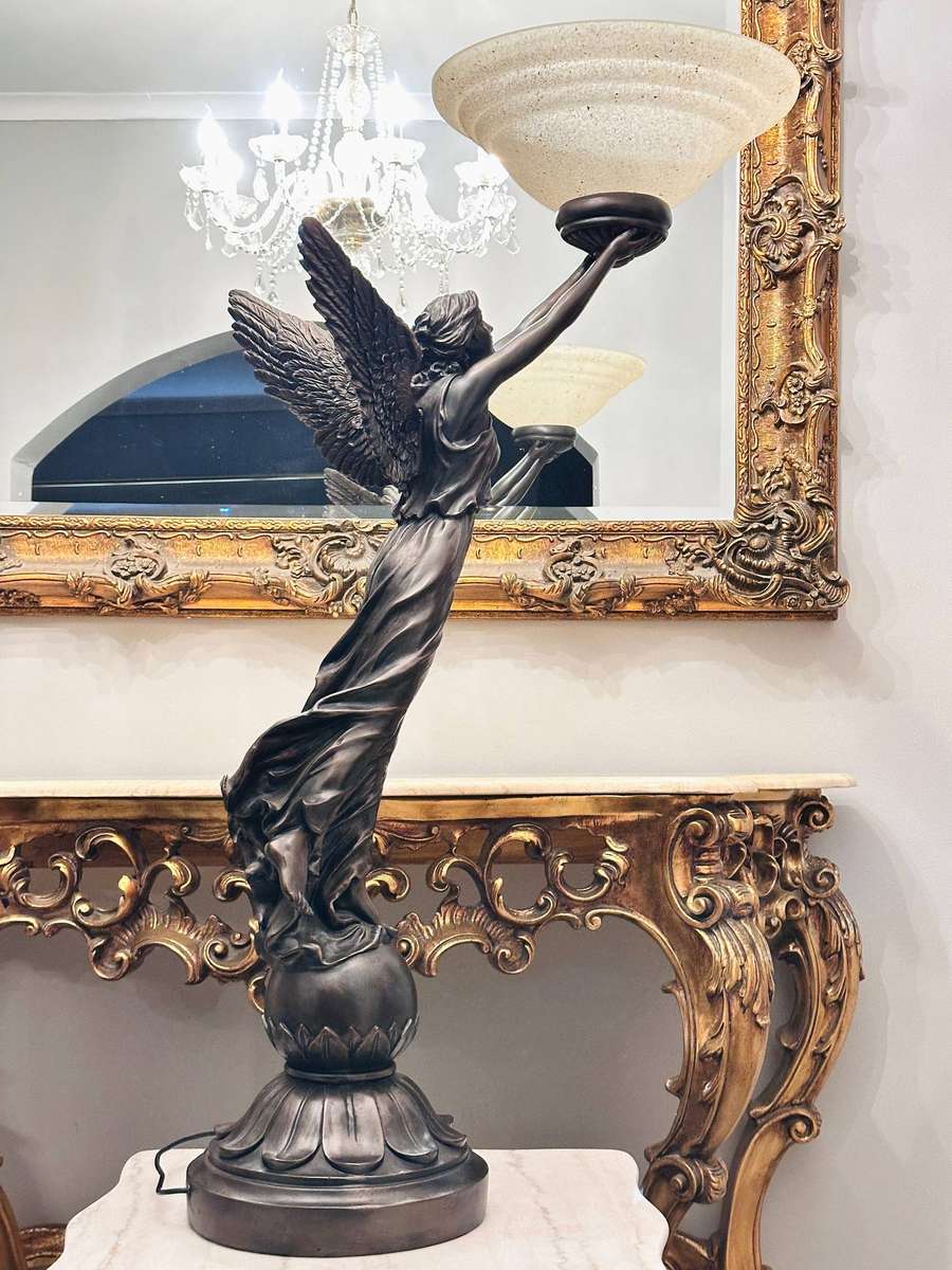 Exquisite Vintage Italian Large 1.2m Angel Statement Lamp