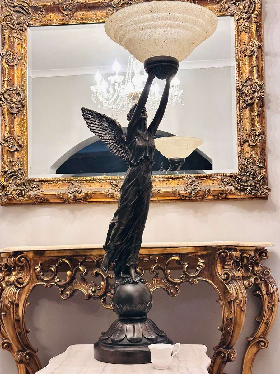 Exquisite Vintage Italian Large 1.2m Angel Statement Lamp