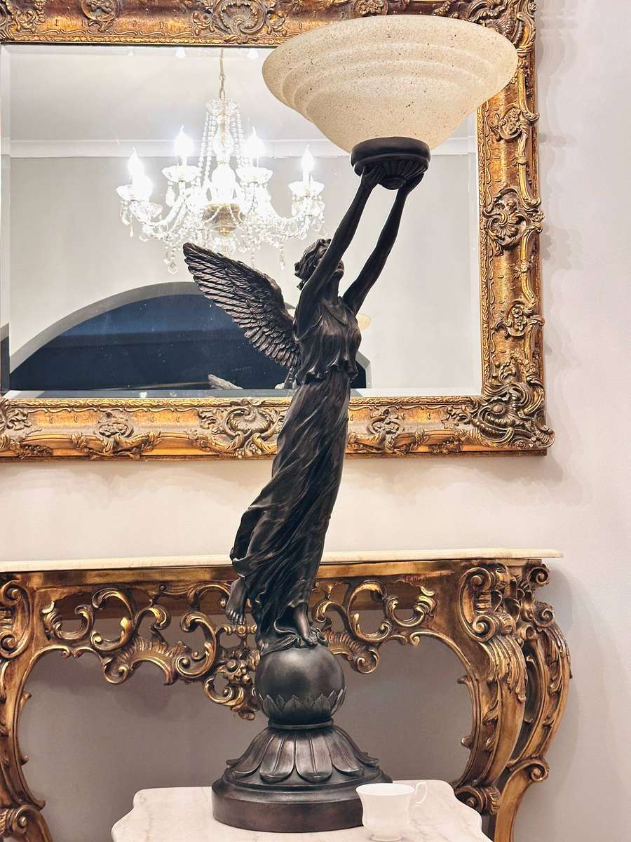 Exquisite Vintage Italian Large 1.2m Angel Statement Lamp