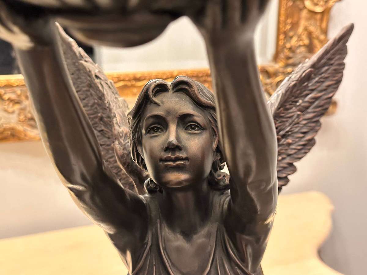 Exquisite Vintage Italian Large 1.2m Angel Statement Lamp