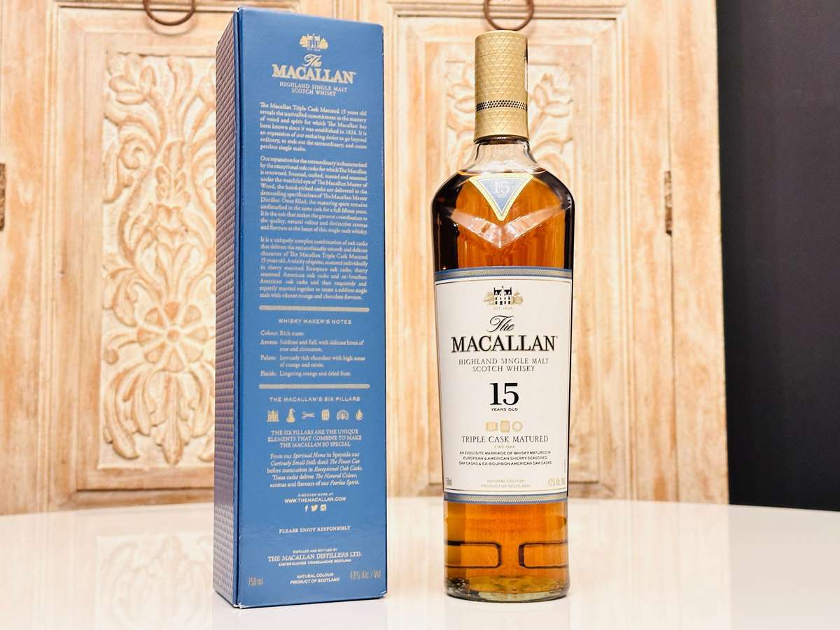 Macallan 15 Year Old Signature Triple Cask Scotch Whisky in Original Box