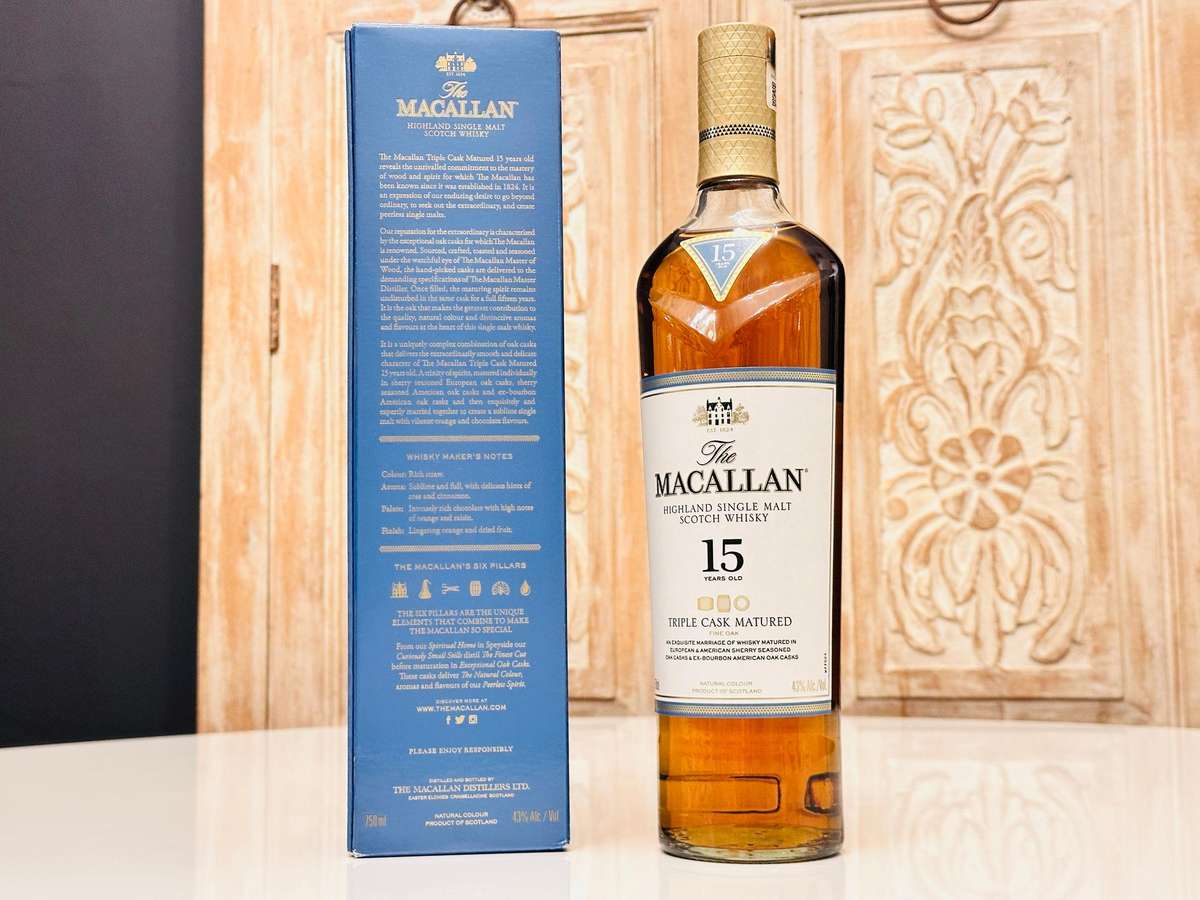 Macallan 15 Year Old Signature Triple Cask Scotch Whisky in Original Box