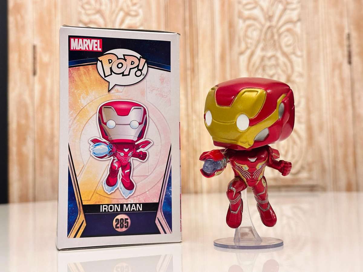 Iron Man Avengers Funko Pop Bobble Head with Display Stand & Box