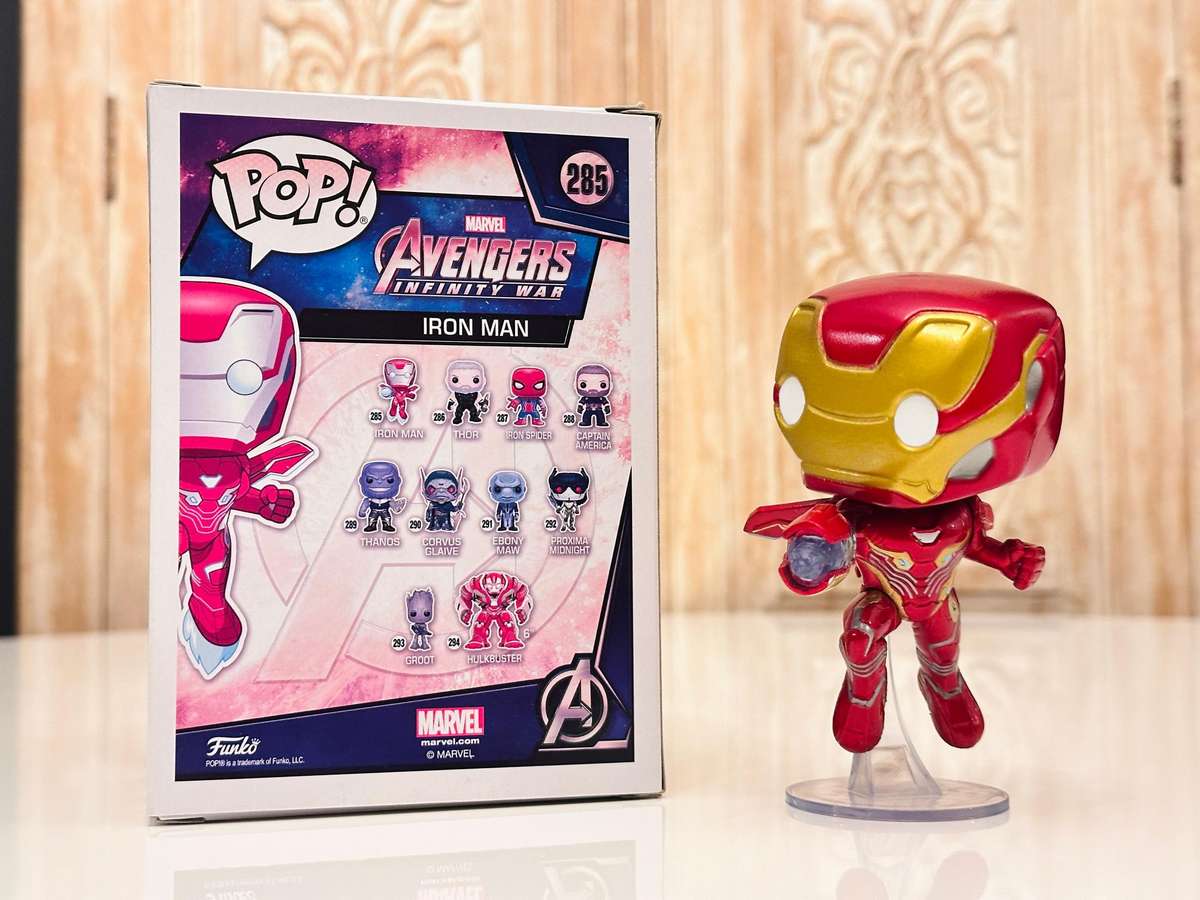 Iron Man Avengers Funko Pop Bobble Head with Display Stand & Box