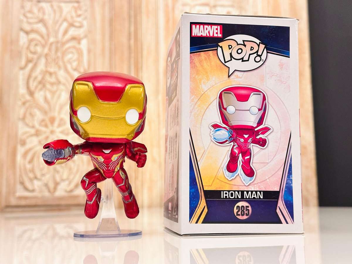 Iron Man Avengers Funko Pop Bobble Head with Display Stand & Box