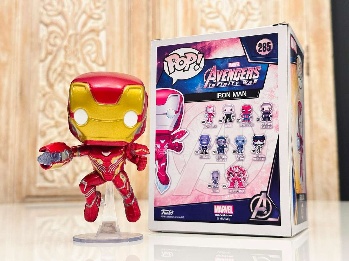 Iron Man Avengers Funko Pop Bobble Head with Display Stand & Box