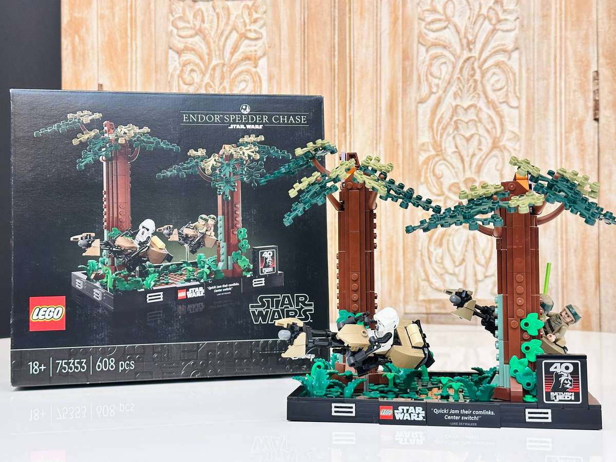 Lego Star Wars Retired Endor Speeder Chase Diorama 40th Anniversary Collectable Set