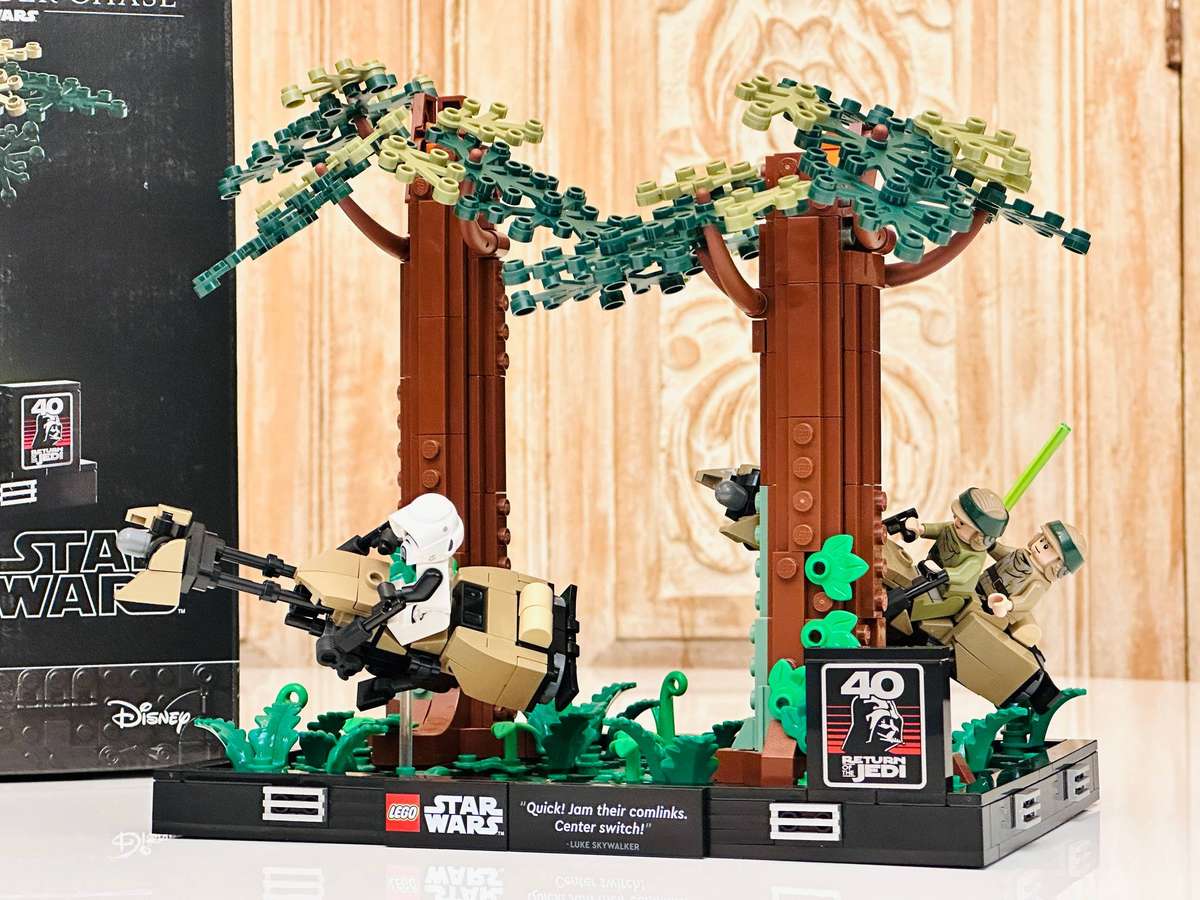 Lego Star Wars Retired Endor Speeder Chase Diorama 40th Anniversary Collectable Set