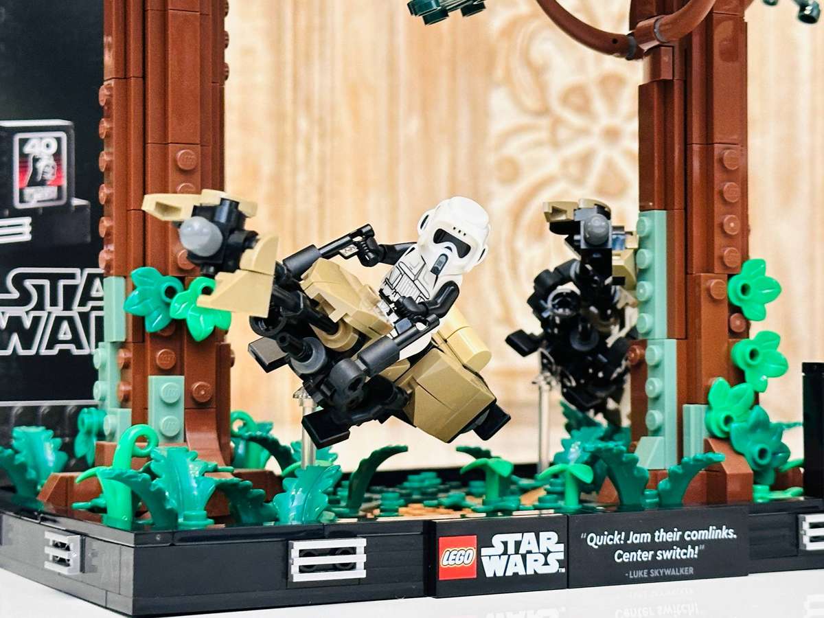 Lego Star Wars Retired Endor Speeder Chase Diorama 40th Anniversary Collectable Set