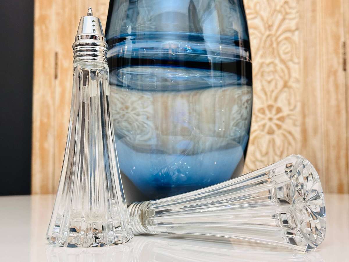 Exquisite Spilhaus Large Bohemian Crystal Cruet Set