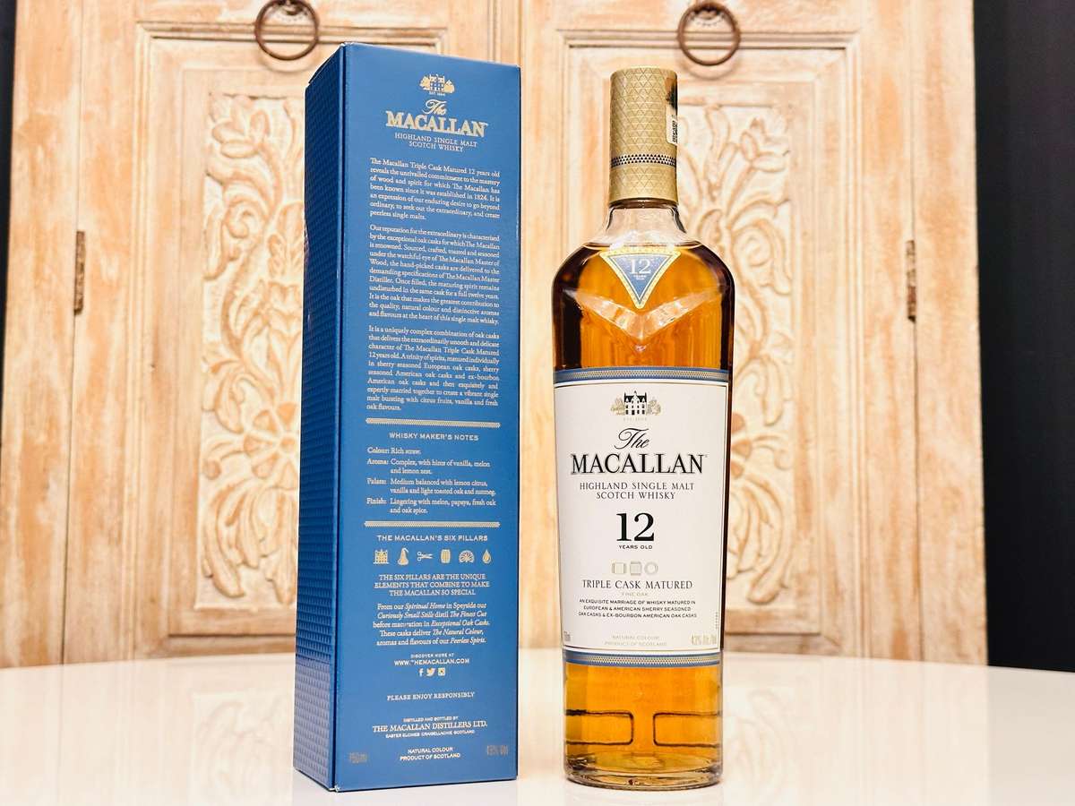 Macallan 12 Year Old Signature Triple Cask Scotch Whisky in Original Box