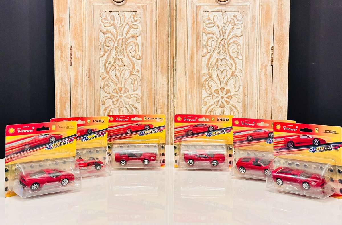 Complete Sealed Set of Vintage Ferrari Collectable Model Cars