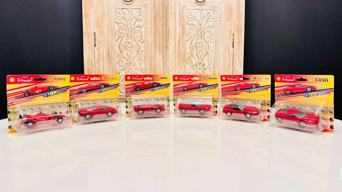 Complete Sealed Set of Vintage Ferrari Collectable Model Cars