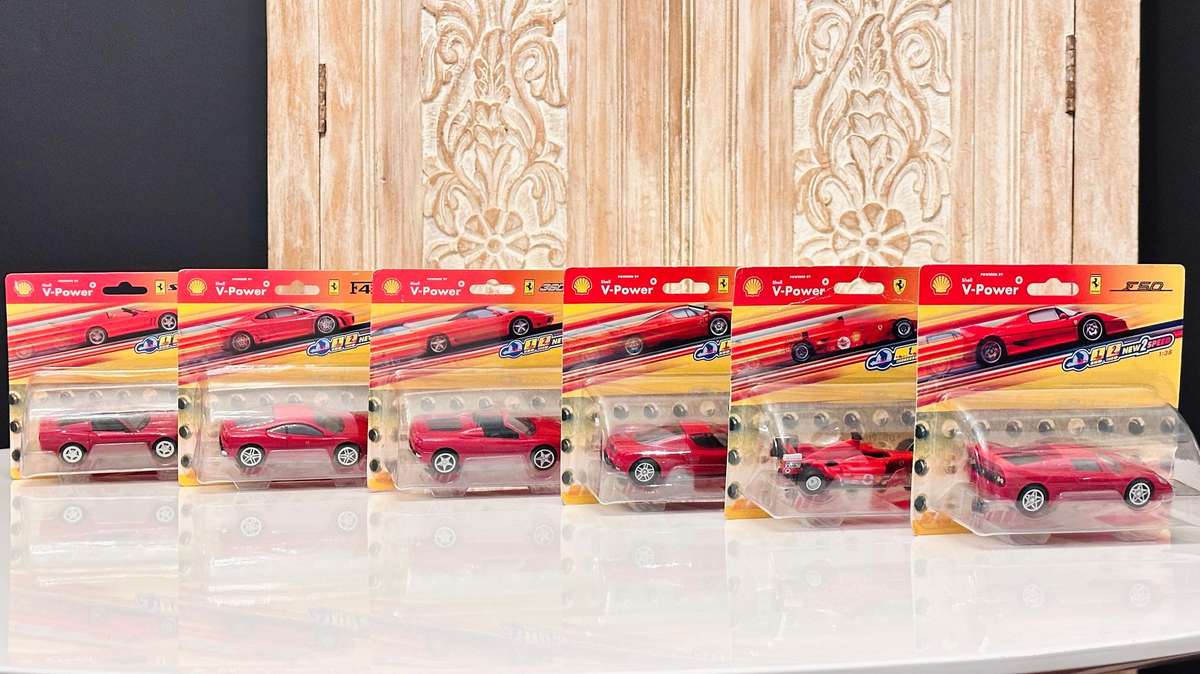 Complete Sealed Set of Vintage Ferrari Collectable Model Cars