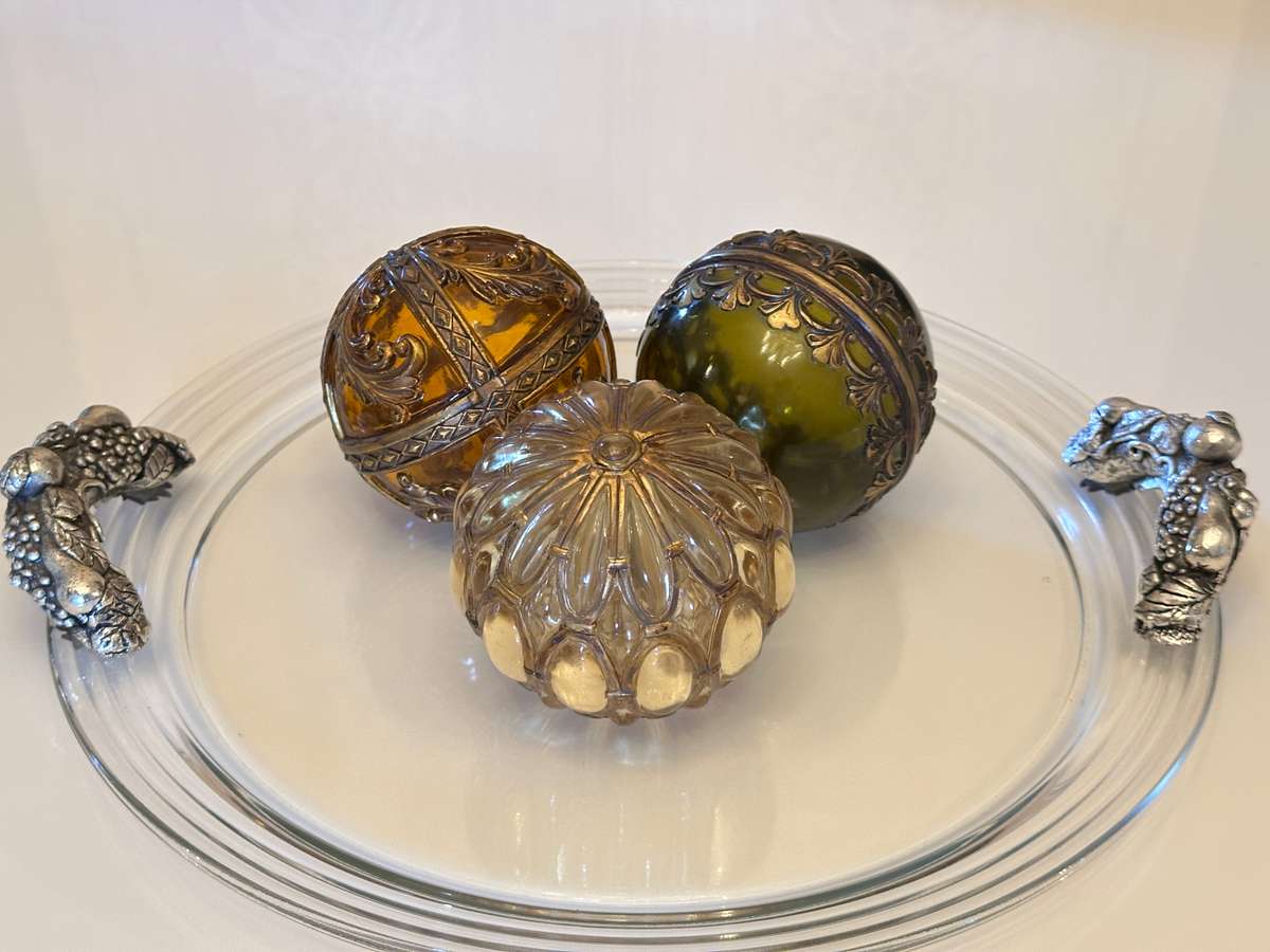 Exquisite Vintage Decorative Glass Spheres