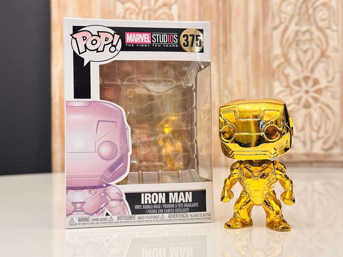 Iron Man Marvel 10th Anniversary Rare Special Edition Funko Pop Bobble Head with Box
