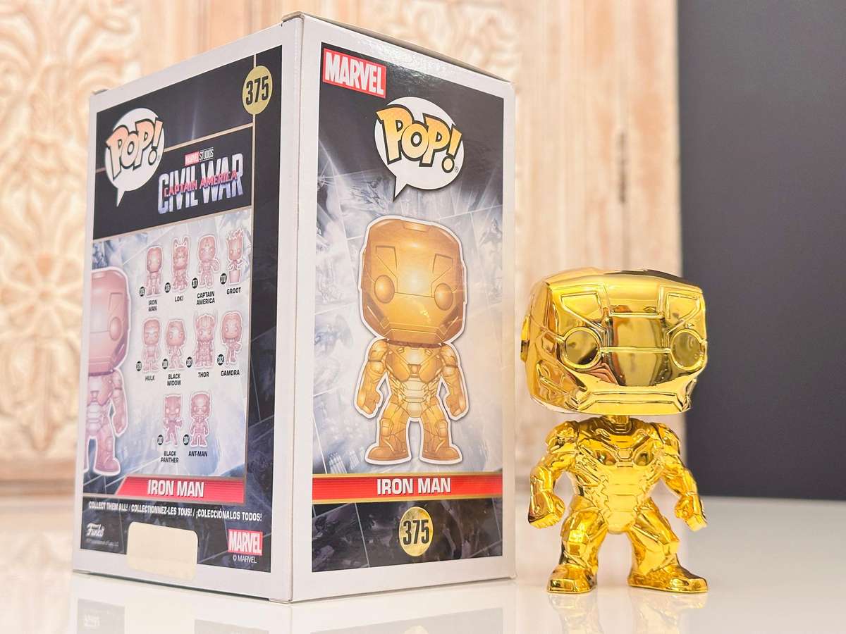 Iron Man Marvel 10th Anniversary Rare Special Edition Funko Pop Bobble Head with Box
