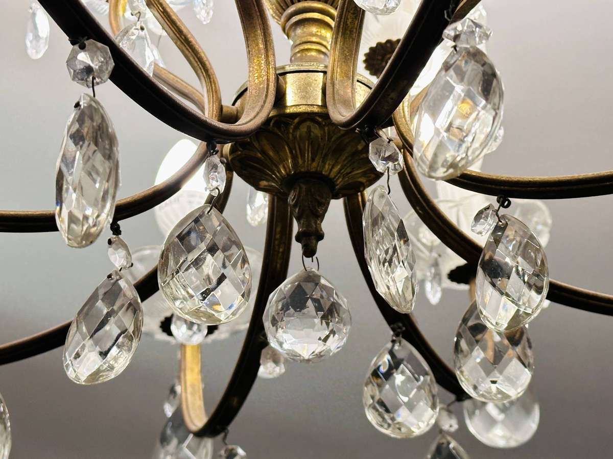 Exquisite French Vintage Large 12 Arm Chandelier