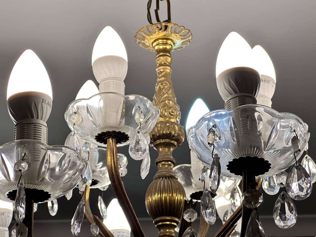 Exquisite French Vintage Large 12 Arm Chandelier