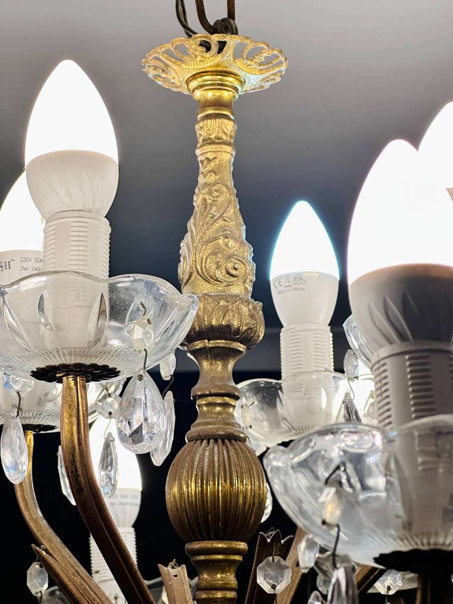 Exquisite French Vintage Large 12 Arm Chandelier