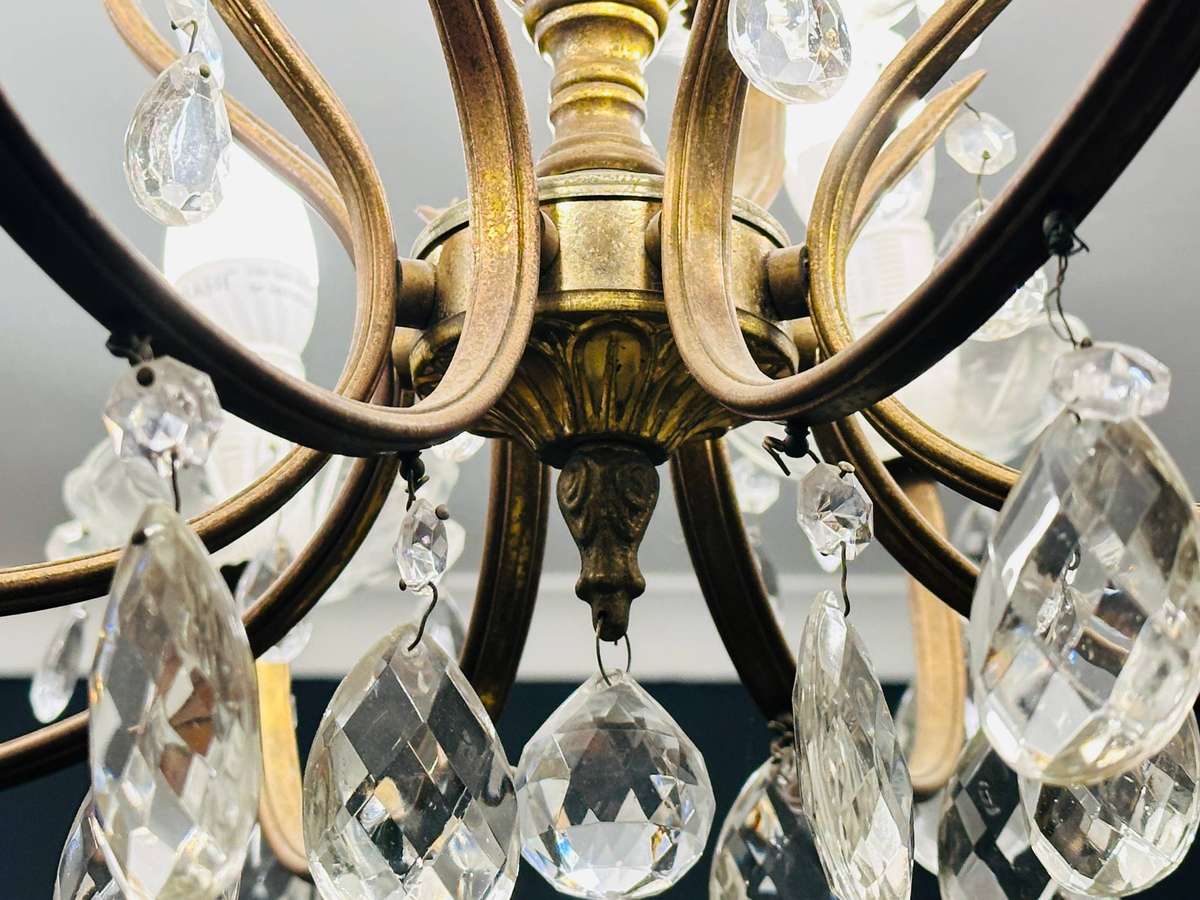 Exquisite French Vintage Large 12 Arm Chandelier