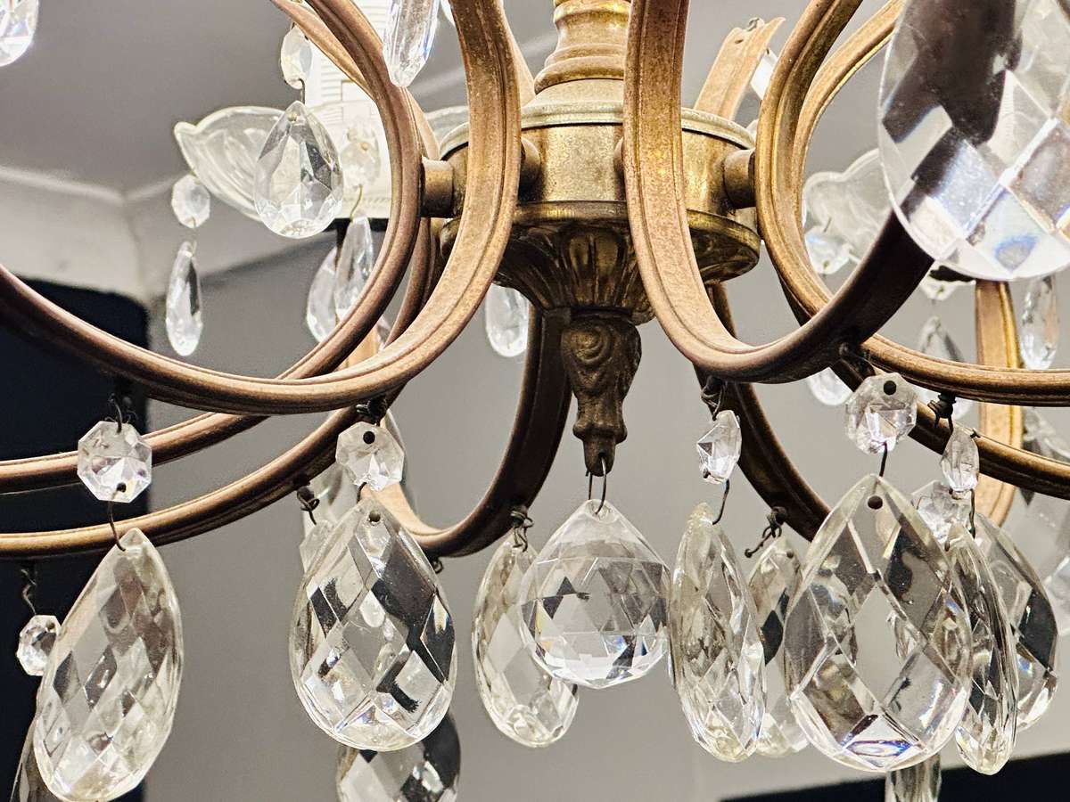Exquisite French Vintage Large 12 Arm Chandelier