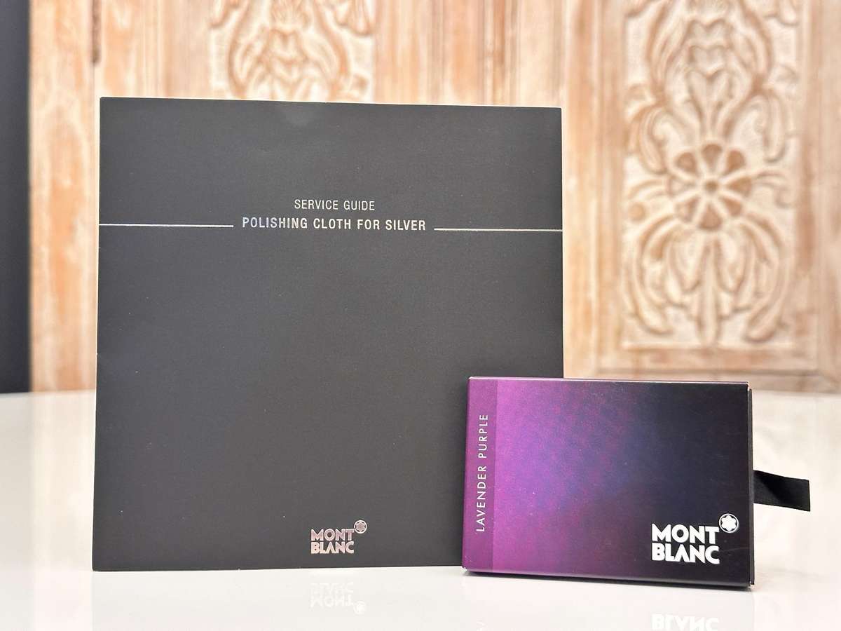 Montblanc Fountain Pen Ink Cartridge set & Montblanc Silver Polishing Cloth