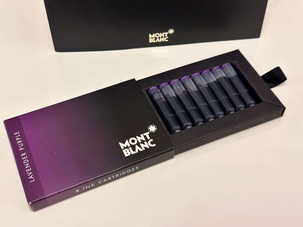 Montblanc Fountain Pen Ink Cartridge set & Montblanc Silver Polishing Cloth