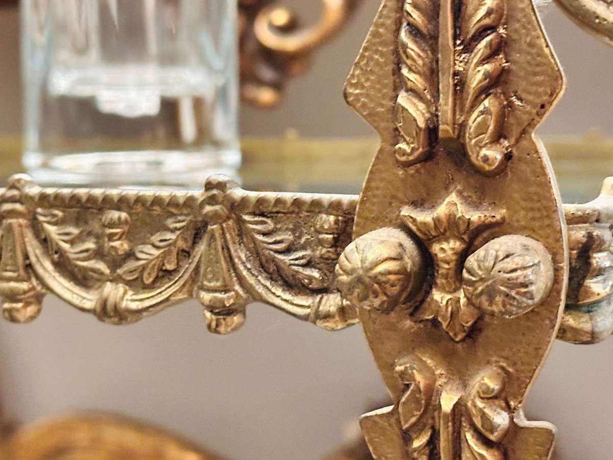 Vintage French Brass Etagere Statement Piece