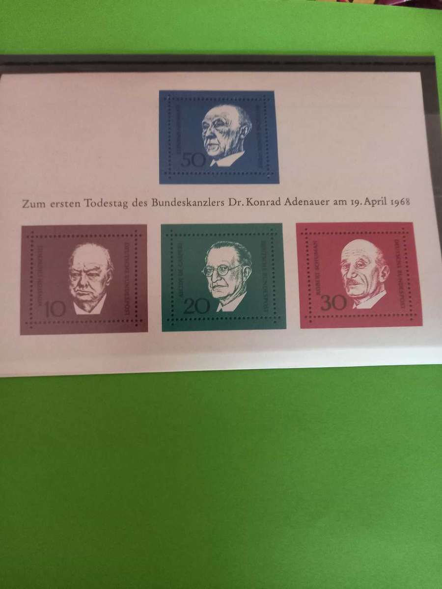 Germany, Federal, 1968, Adenauer block, MNH