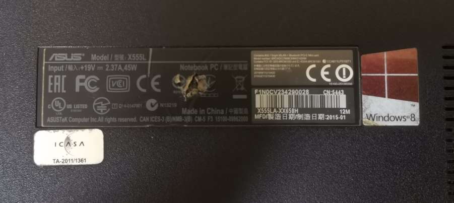 ASUS SonicMaster X555L CORE i5 Laptop - For spares or repairs