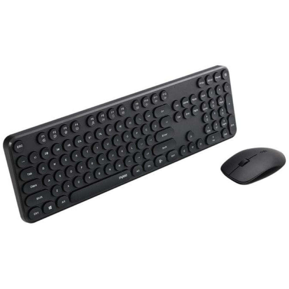 Rapoo X260S Wireless Keyboard & Mouse Combo  Compact Silent Keys, 2.4G Connection