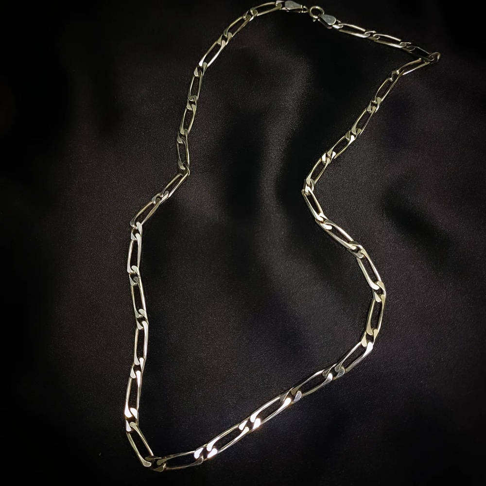 Vintage Sterling Silver 5mm Fiagro Link Chain