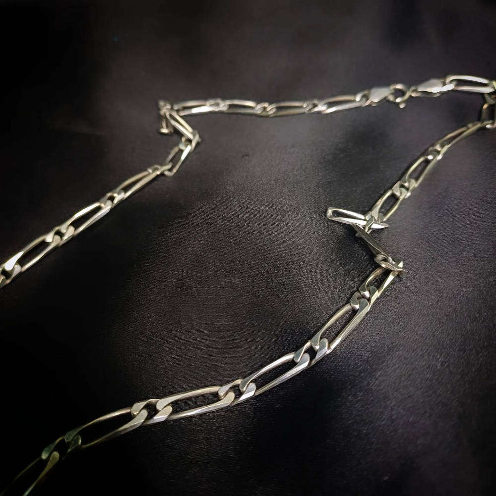 Vintage Sterling Silver 5mm Fiagro Link Chain