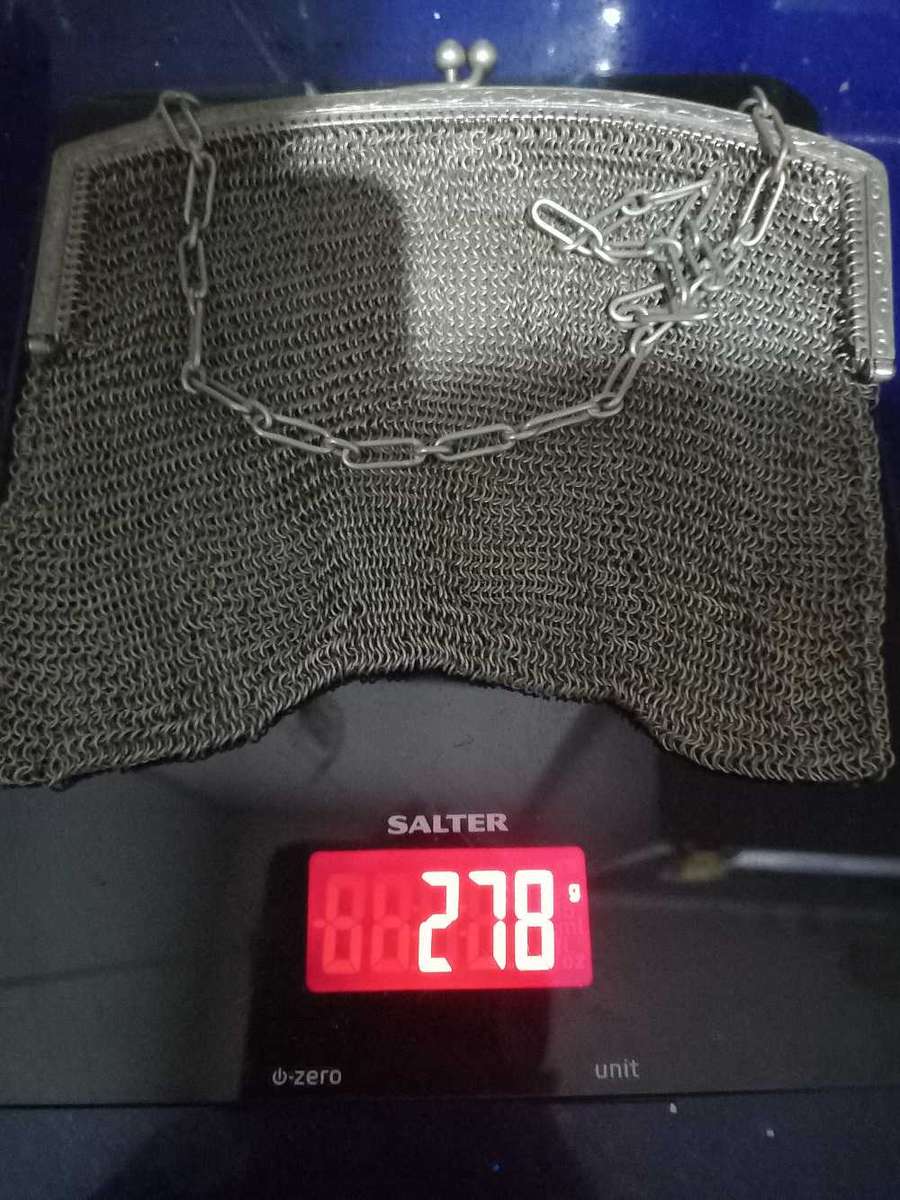 Antique Silver Mesh Purse