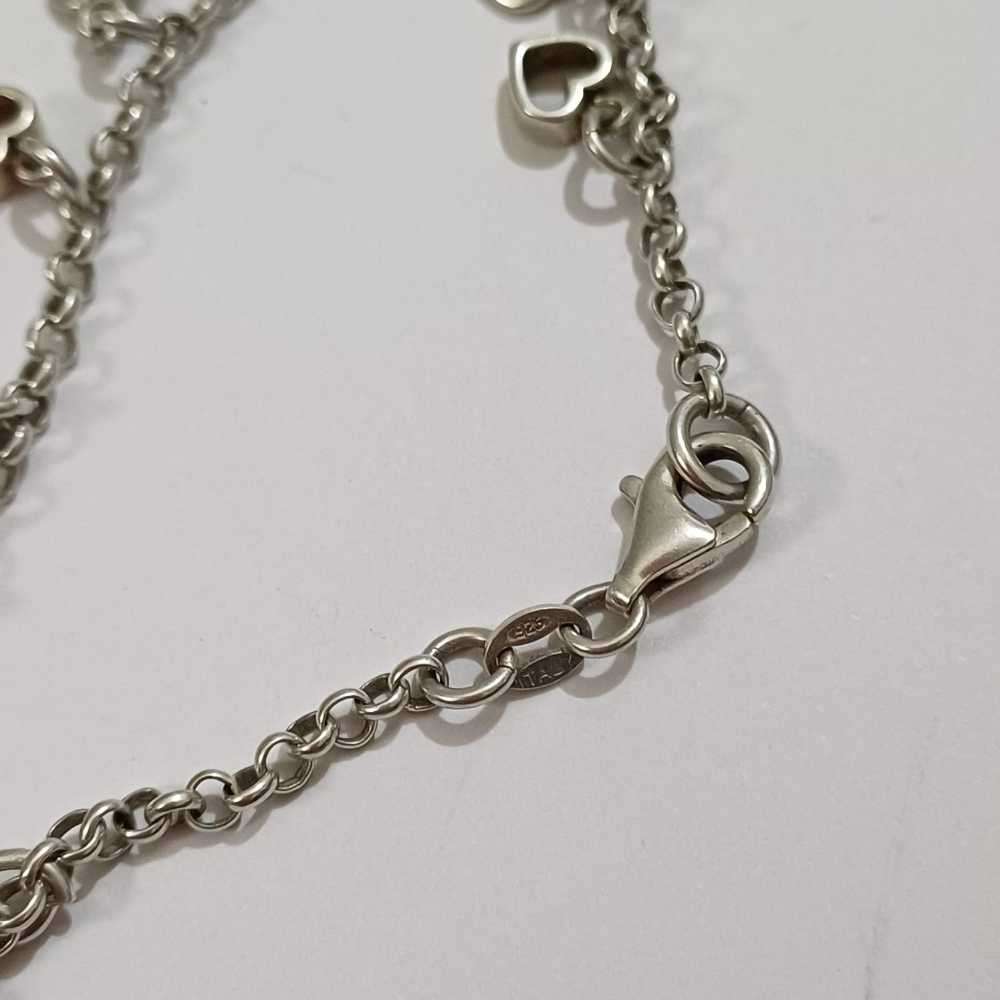 Sterling Silver Heart charm Bracelet