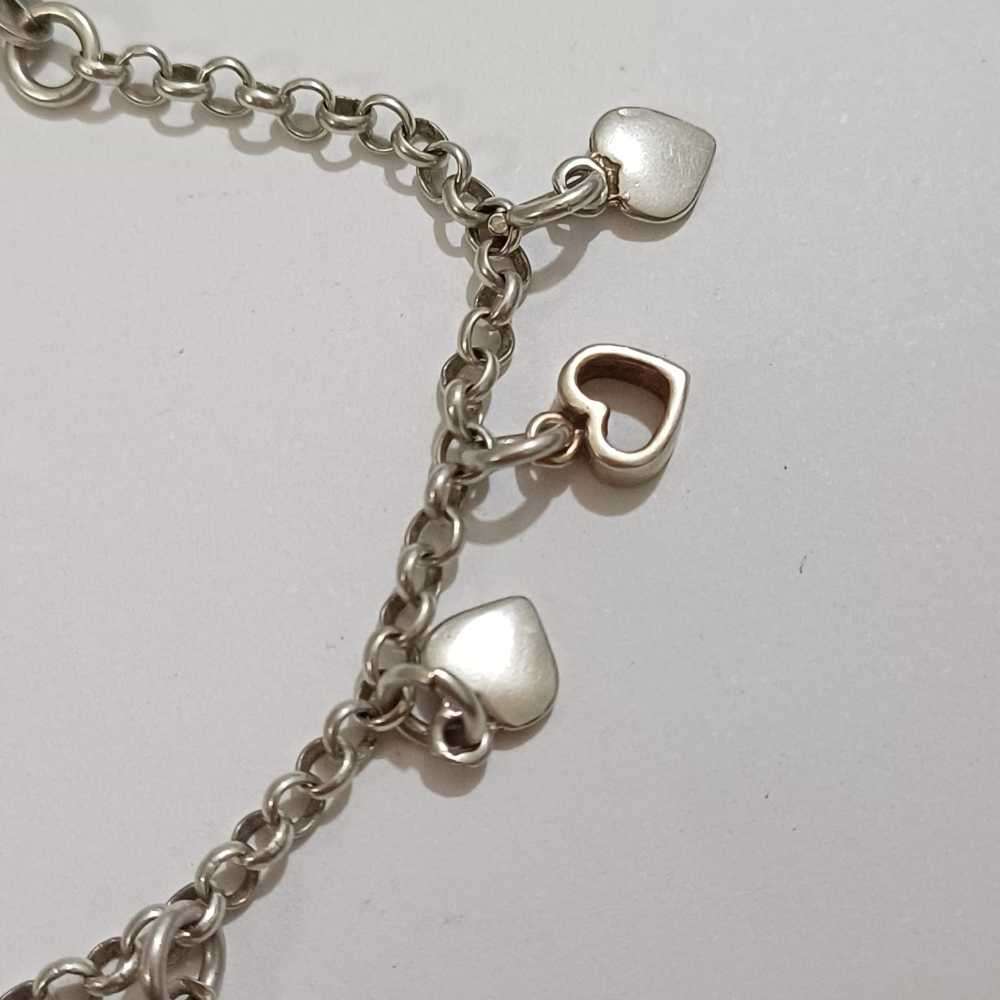 Sterling Silver Heart charm Bracelet