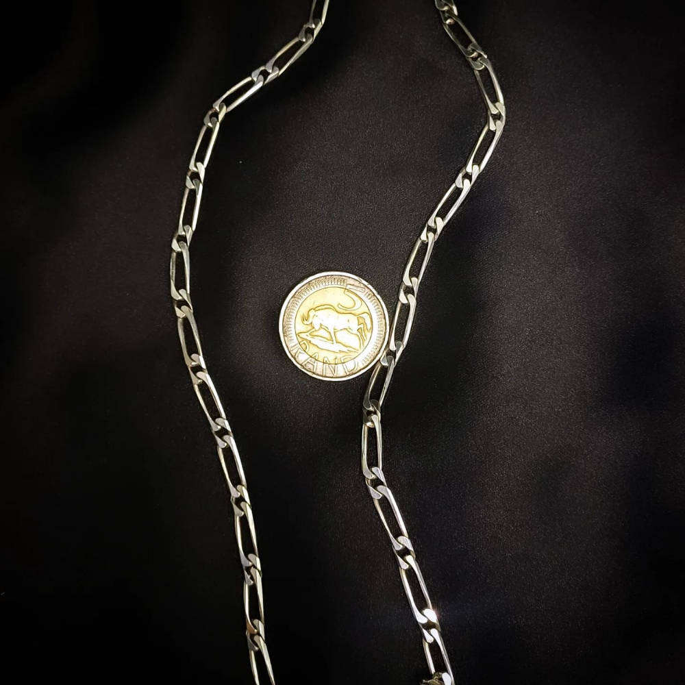 Vintage Sterling Silver 5mm Fiagro Link Chain