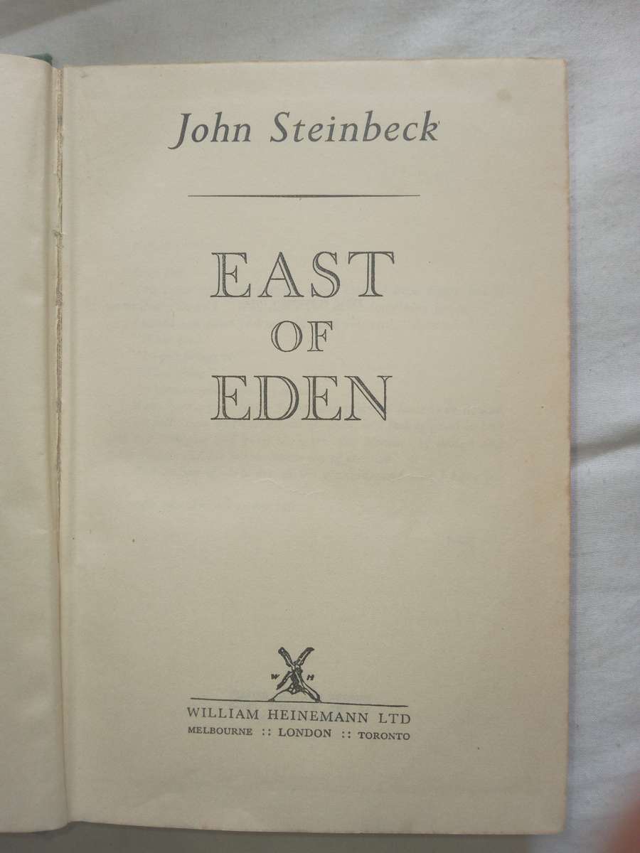 East of Eden by JOHN STEINBECK - first published edition- 1952